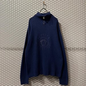 画像: VERSACE - "Medusa" Half Zip Knit