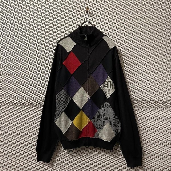 画像1: Desigual - Switching Zip-up Knit Jacket (1)