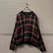 画像1: Used - Tartan Check Mohair Blend Knit (1)