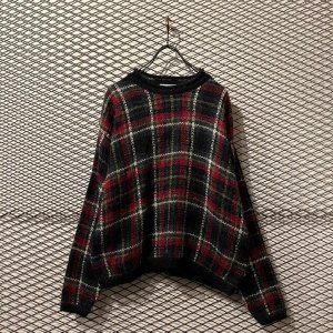 画像: Used - Tartan Check Mohair Blend Knit