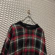 画像2: Used - Tartan Check Mohair Blend Knit (2)