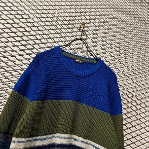 画像2: DIESEL - Different Material Border Knit (2)