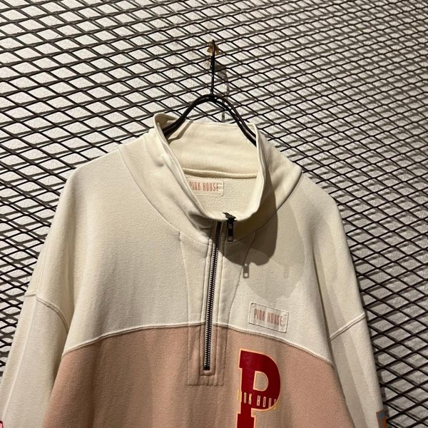 画像2: PINK HOUSE - "P" Half-zip Sweat (2)