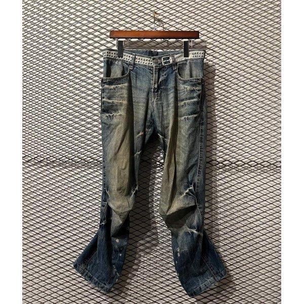 画像1: PPFM - 3D Cutting  Design Denim Pants (1)