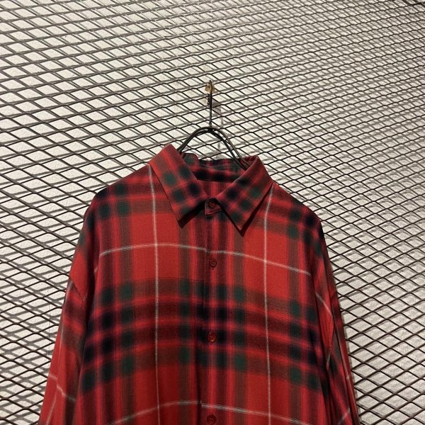 画像2: LAD MUSICIAN - Rayon Shadow Check Shirt (2)