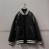 画像: BAL - Leather Switching Embroidered Stadium Jacket