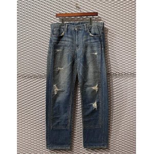 画像: Whiz Limited - Double Knee Damaged＆Repaired Denim Pants