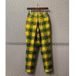 画像6: Y's - 90's 3D Cutting Check Pants (BORO) (6)