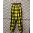 画像1: Y's - 90's 3D Cutting Check Pants (BORO) (1)