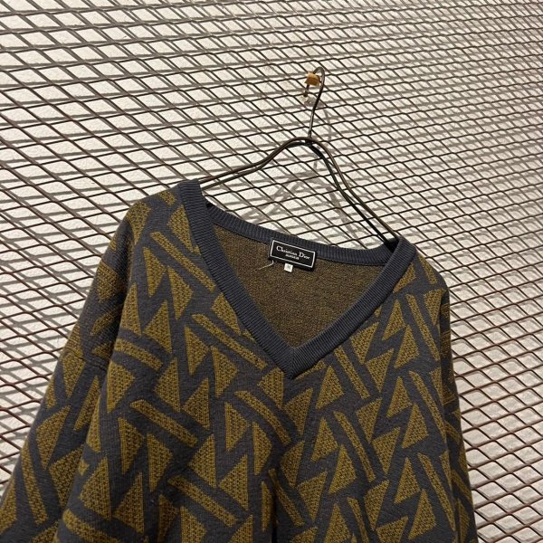 画像2: Chiristian Dior - 90's Geometric V-neck Knit (2)