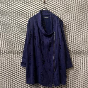 画像: HYSTERIC GLAMOUR - Damaged Zip-up Knit