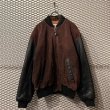 画像2: Mr. JUNKO - 90's Cow Leather Stadium Jacket (2)