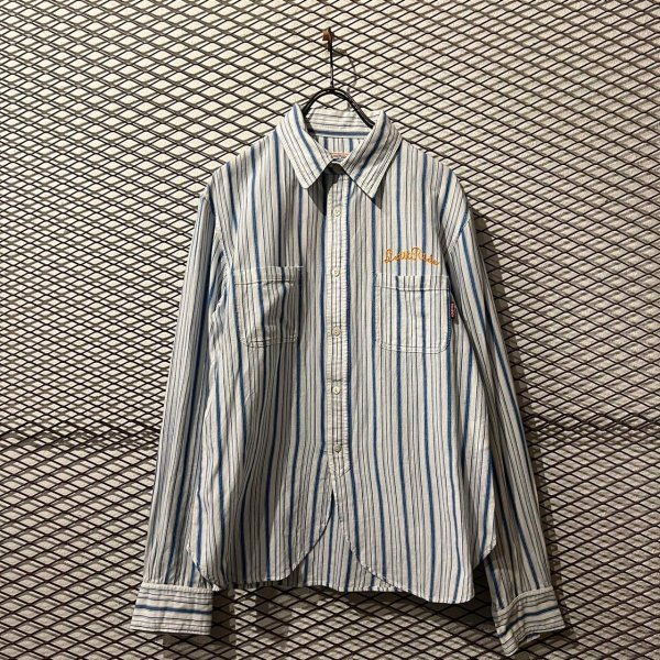 画像1: Let it Ride - Embroidery Striped Shirt (1)