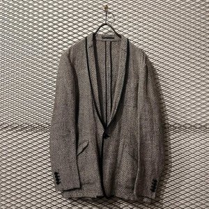 画像: HELMUT LANG - Herringbone Shawl Collar Jacket 