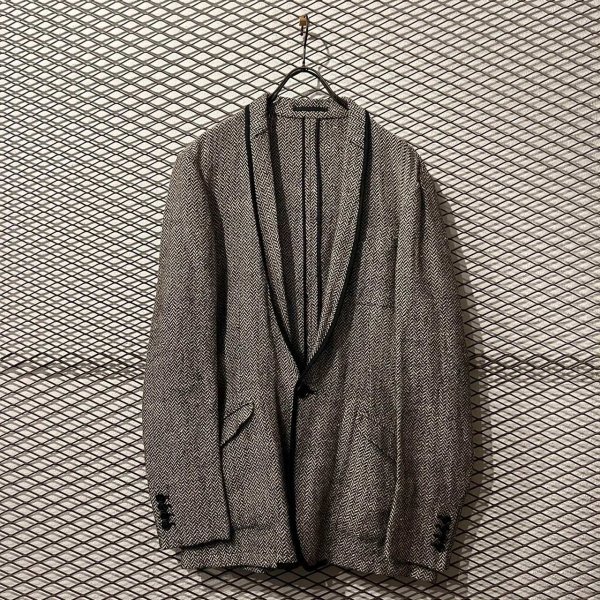 画像1: HELMUT LANG - Herringbone Shawl Collar Jacket  (1)