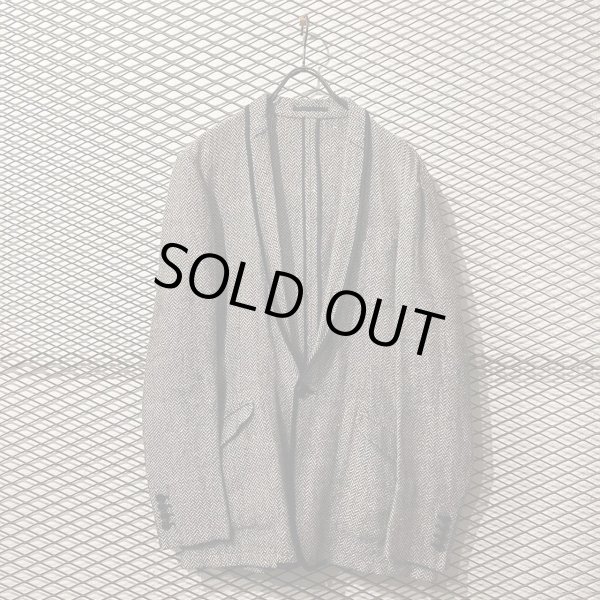 画像1: HELMUT LANG - Herringbone Shawl Collar Jacket (1)
