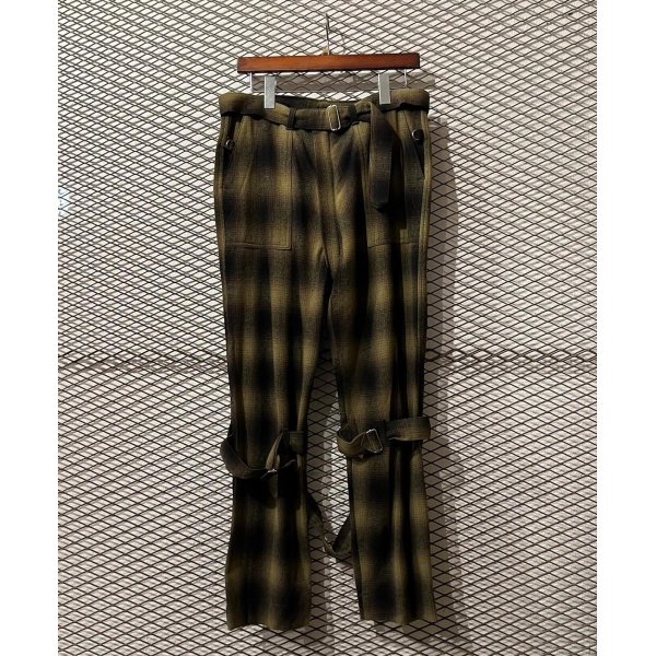 画像1: PHINGERIN - Ombre Check Bondage Pants (1)