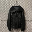 画像1: RICK OWENS - Highneck Leather Jacket (1)