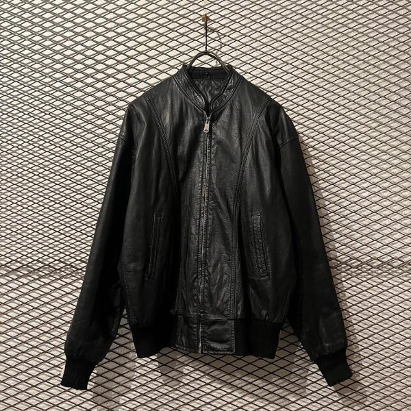 画像1: Used - Zip-up Leather Blouson (1)