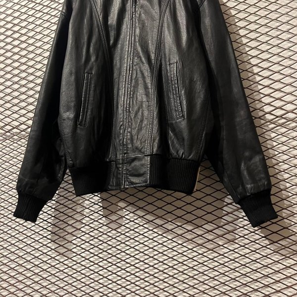 画像3: Used - Zip-up Leather Blouson (3)