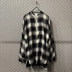 画像: Name. - Ombre Check Half Zip Pullover Shirt