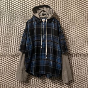 画像: Name. - Flannel Docking Half Zip Hoodie