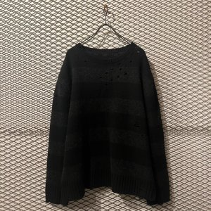 画像: THREE FACE - Damaged Border Over Knit