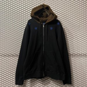 画像: Whiz Limited - "☆" Embroidery Boa Switching Zip-up Hoodie