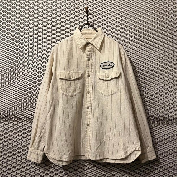 画像1: GENERAL RESEARCH - Striped Work Shirt (1)