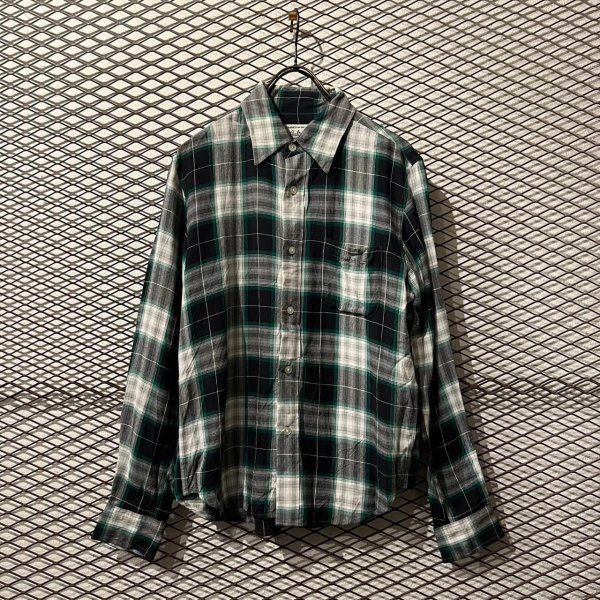 画像1: WACKO MARIA - Embroidery Ombre Check Rayon Shirt (1)