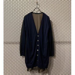 画像: UNDERCOVER - Different Materials Layered Long Cardigan