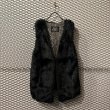 画像1: goa - Fake Fur Long Vest (Black) (1)