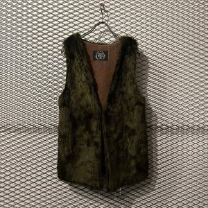 画像: goa - Fake Fur Long Vest (Brown)