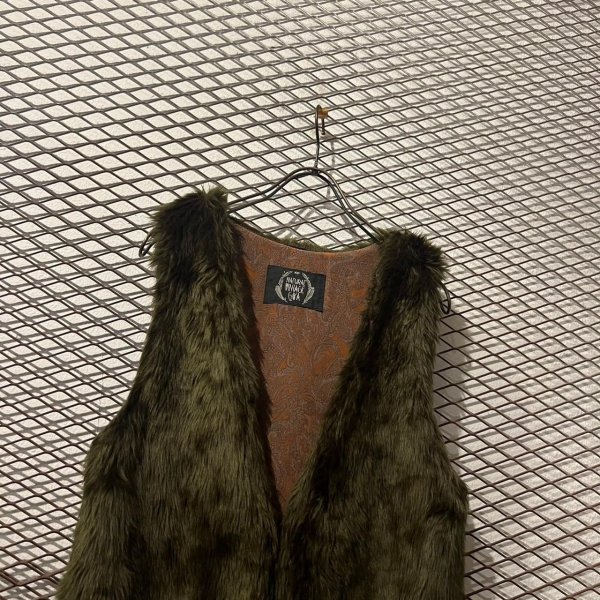 画像2: goa - Fake Fur Long Vest (Brown) (2)