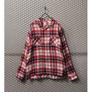 画像: GOODENOUGH - Check Open Collar Shirt