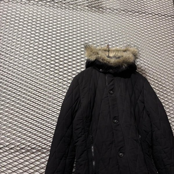 画像2: PPFM - Fur Hooded Quilted Jacket (2)