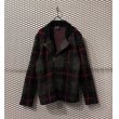 画像1: PPFM - Checked Mohair Blend Double Rider Jacket (1)