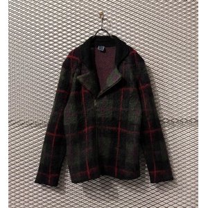 画像: PPFM - Checked Mohair Blend Double Rider Jacket