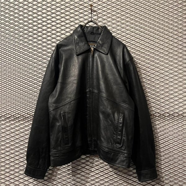 画像1: COLEBROOK - 90's Leather Zip-up Jacket (1)