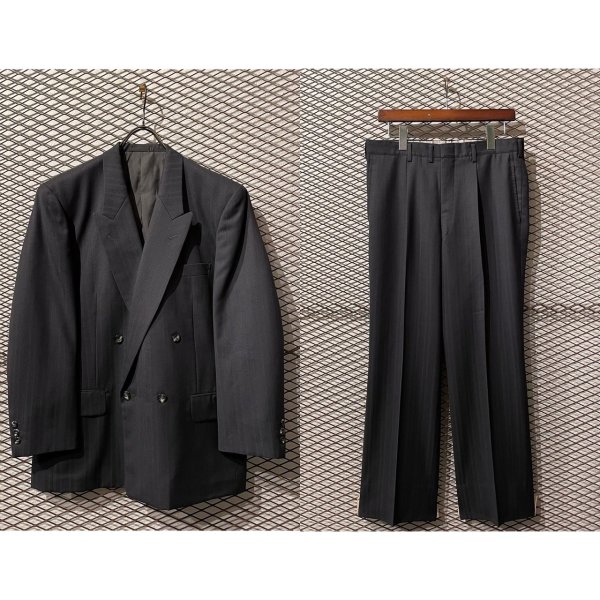 画像1: テーラーシマノ - 4B Striped Double Tailored Setup (1)