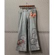 画像1: mila schon BLUE LABEL - Flower Embroidery Flared Denim Pants (1)