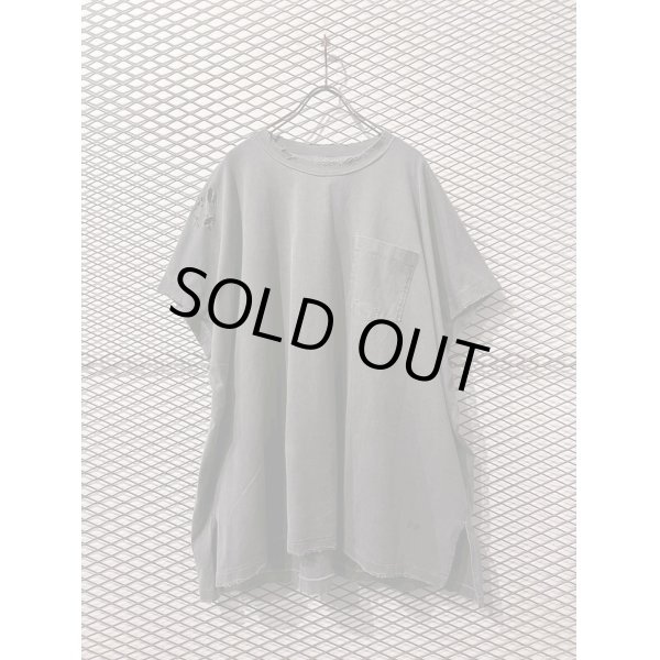 画像1: NO ID. - Damaged Nosleeve Tee (1)