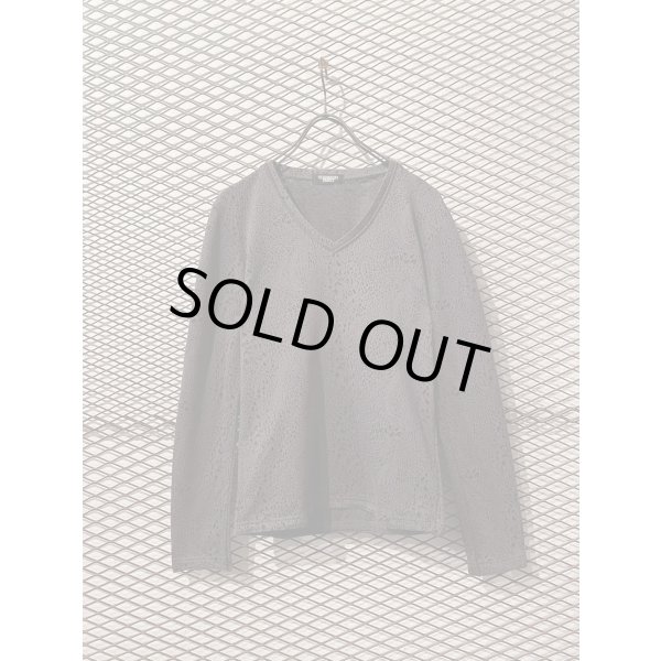 画像1: TORNADO MART - Python V-neck L/S Tops (1)