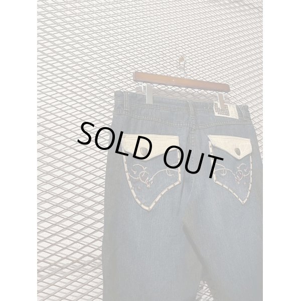 画像2: PELLE PELLE - Stud Decorated Wide Denim Pants (2)