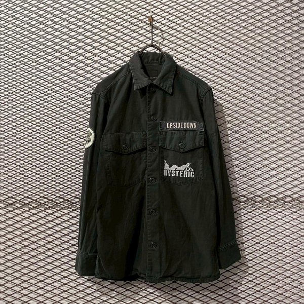 画像1: HYSTERIC GLAMOUR - Patches Military Shirt (1)