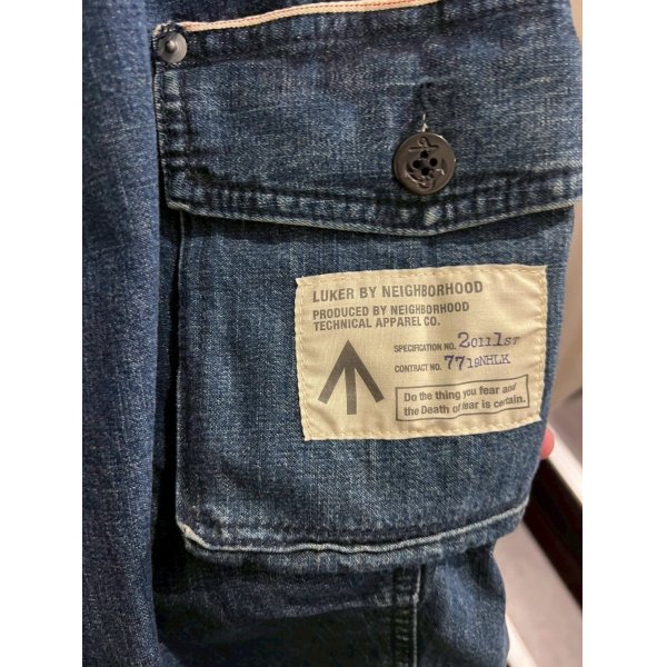 画像4: NEIGHBORHOOD - Cropped Denim Cargo Pants (4)