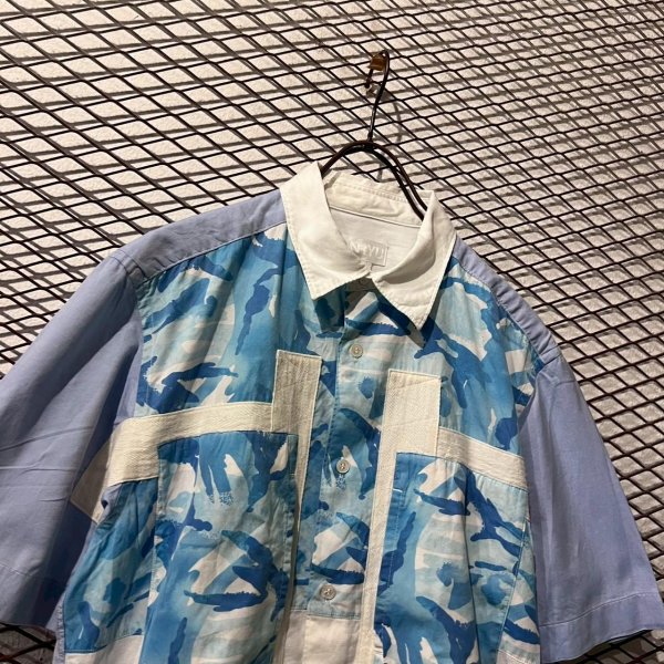 画像2: GANRYU - S/S Camouflage Switching Shirt (2)