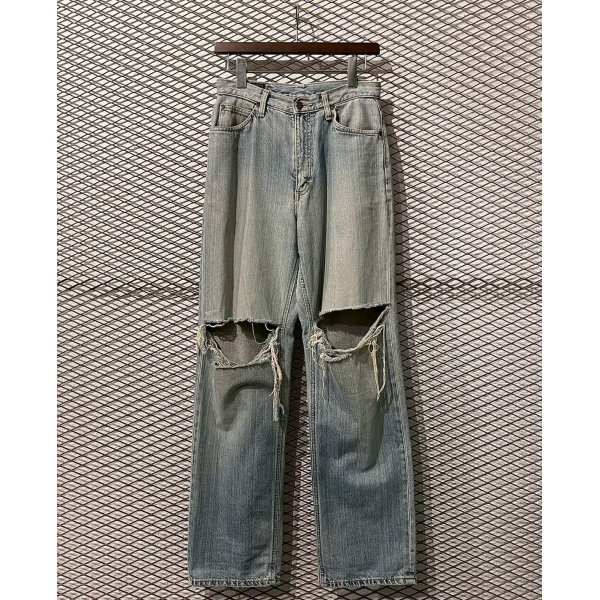 画像1: Lee - 90's Damage Denim Pants (BORO) (1)