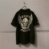 画像: VANSON - Skull Embroidery Crinkled Polo Shirt