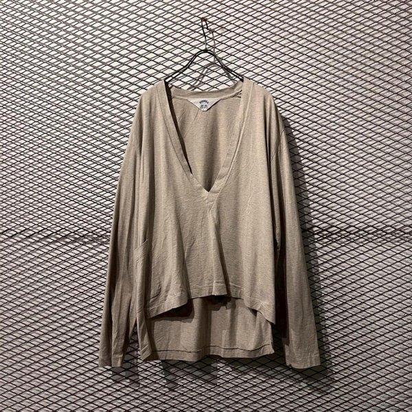 画像1: SUN SEA - V-neck L/S Tee (1)